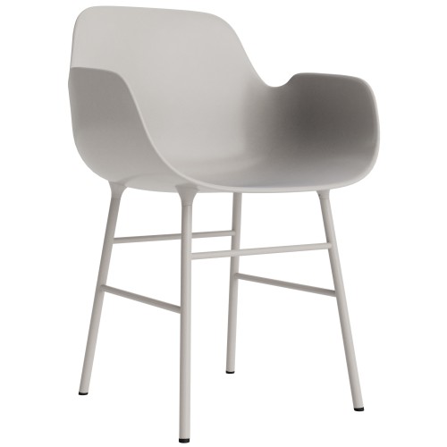 Warm grey / warm grey – Form Chair with armrests - Normann Copenhagen