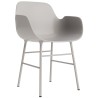 Warm grey / warm grey – Form Chair with armrests - Normann Copenhagen