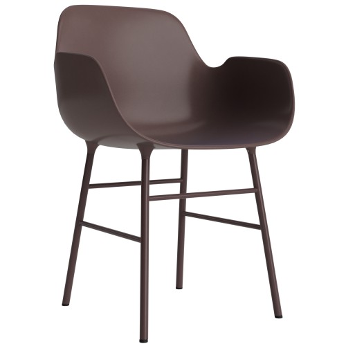 Marron / marron – Chaise Form avec accoudoirs - Normann Copenhagen