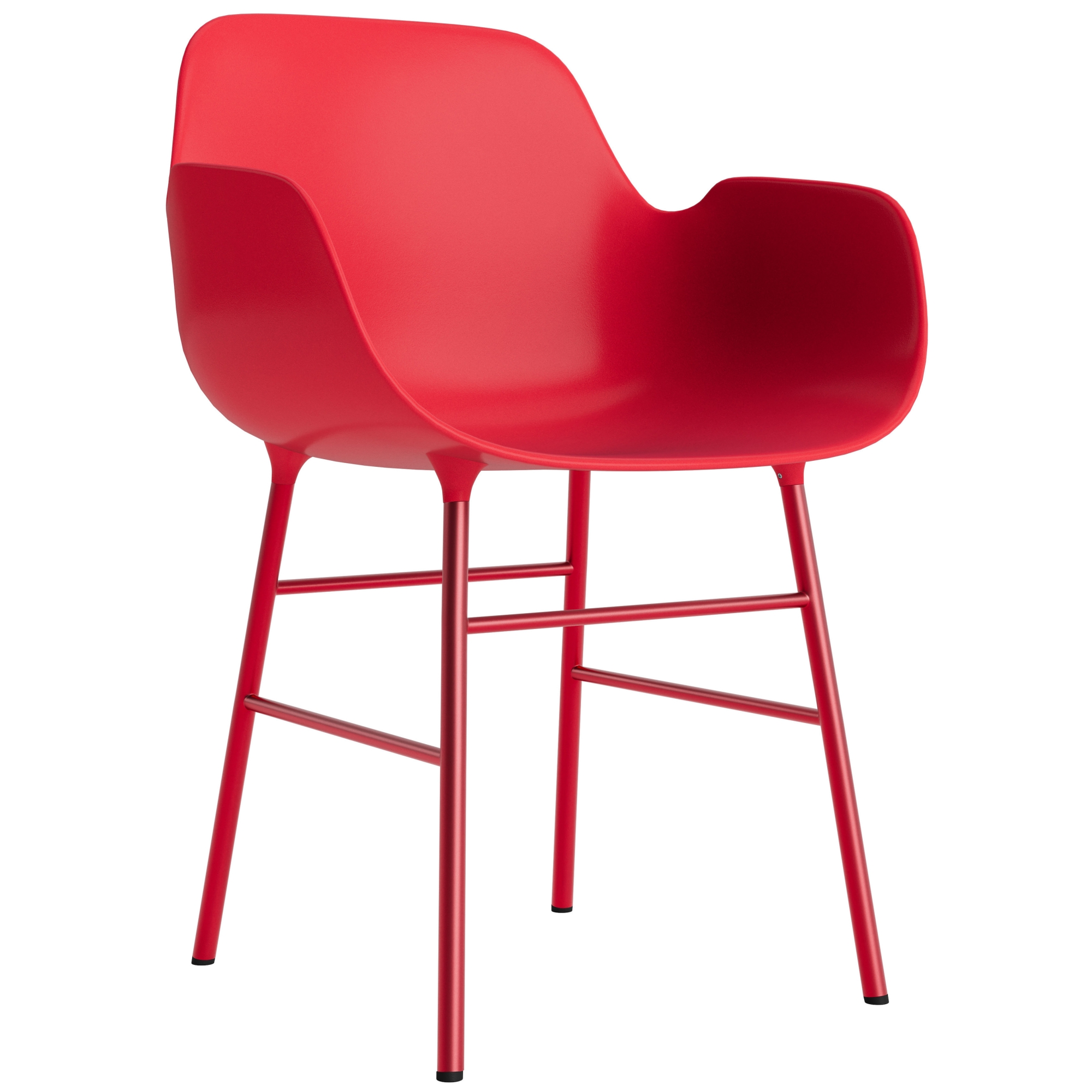 Bright red / bright red – Form Chair with armrests - Normann Copenhagen