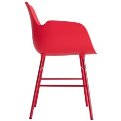 Bright red / bright red – Form Chair with armrests - Normann Copenhagen