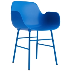 Bright blue / bright blue – Form Chair with armrests - Normann Copenhagen