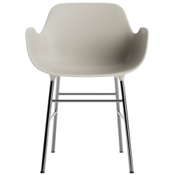 Light grey / chrome – Form Chair with armrests - Normann Copenhagen