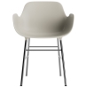 Light grey / chrome – Form Chair with armrests - Normann Copenhagen