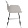 Warm grey / chrome – Form Chair with armrests - Normann Copenhagen