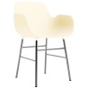 Cream / chrome – Form Chair with armrests - Normann Copenhagen