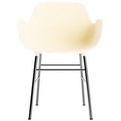 Cream / chrome – Form Chair with armrests - Normann Copenhagen