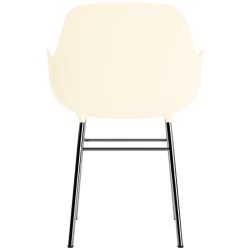 Cream / chrome – Form Chair with armrests - Normann Copenhagen