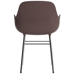 Brown / chrome – Form Chair with armrests - Normann Copenhagen