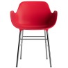 Bright red / chrome – Form Chair with armrests - Normann Copenhagen