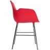 Bright red / chrome – Form Chair with armrests - Normann Copenhagen