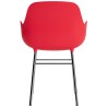 Bright red / chrome – Form Chair with armrests - Normann Copenhagen