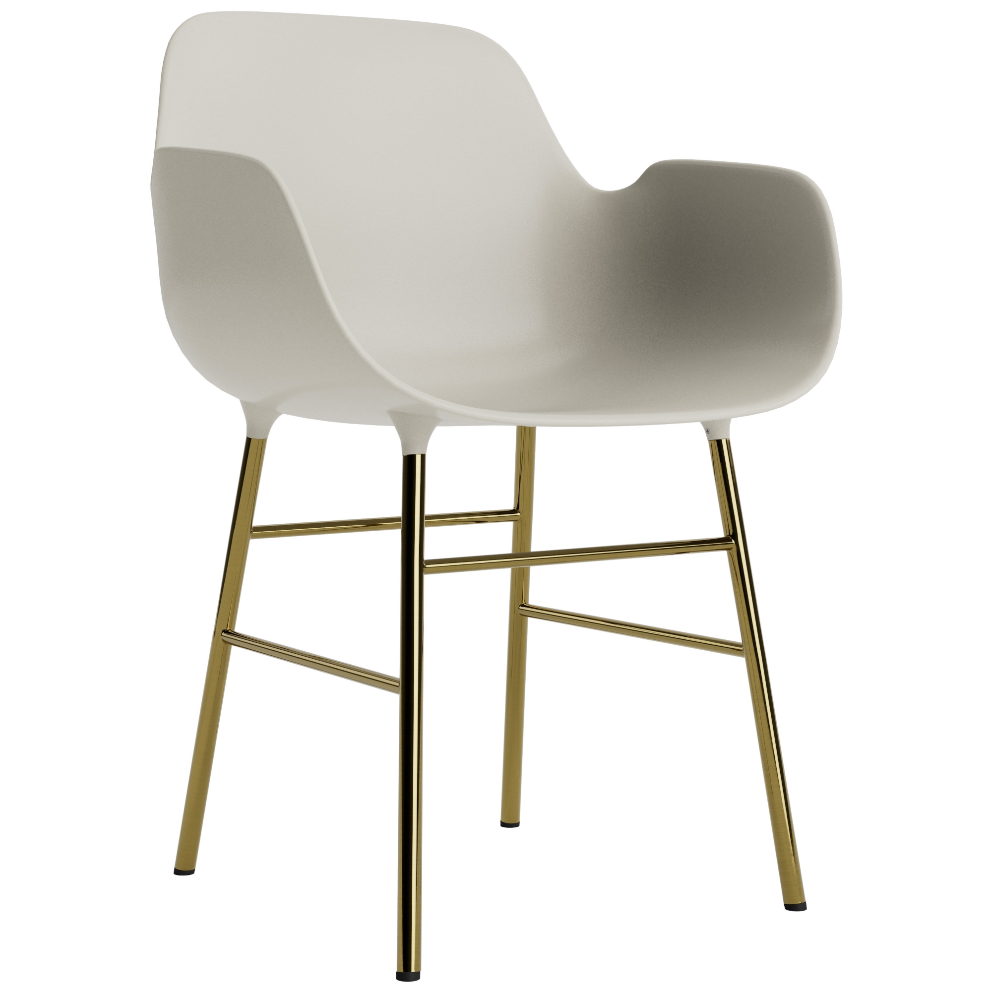 Light grey / brass – Form Chair - Normann Copenhagen