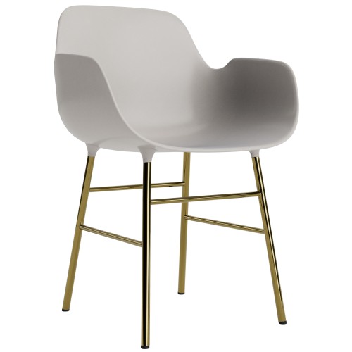 Warm grey / brass – Form Chair - Normann Copenhagen