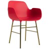 Bright red / brass – Form Chair - Normann Copenhagen