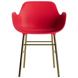 Bright red / brass – Form Chair - Normann Copenhagen