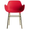 Bright red / brass – Form Chair - Normann Copenhagen