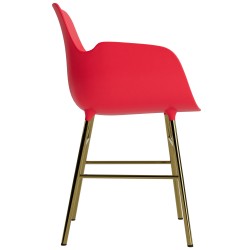 Bright red / brass – Form Chair - Normann Copenhagen