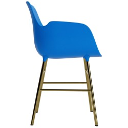 Bright blue / brass – Form Chair - Normann Copenhagen