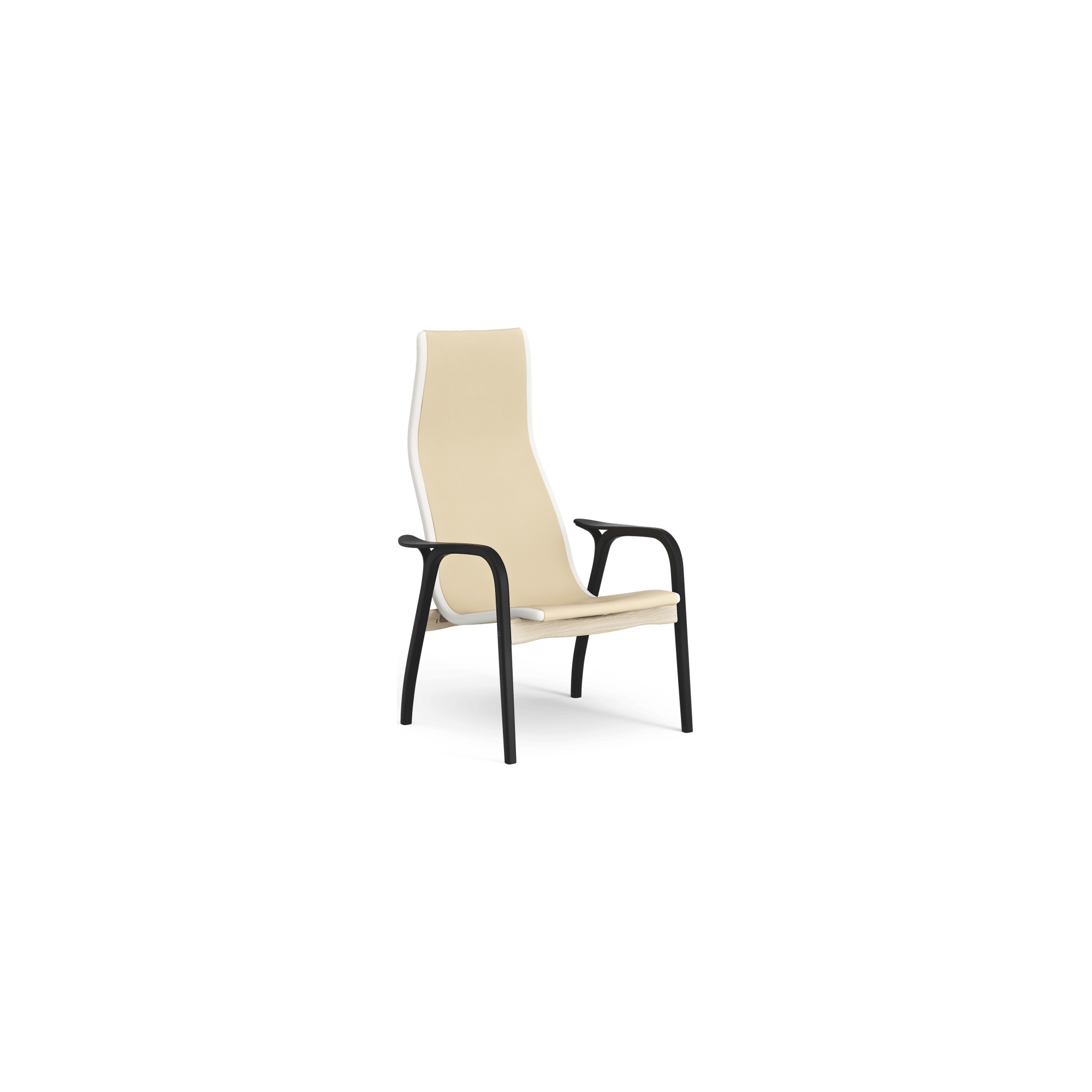 Fauteuil Lamino Duality Édition limitée – Chêne noir + Chêne blanc + Cuir Naturel - Swedese