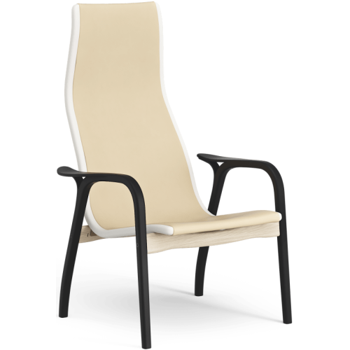 Fauteuil Lamino Duality Édition limitée – Chêne noir + Chêne blanc + Cuir Naturel - Swedese