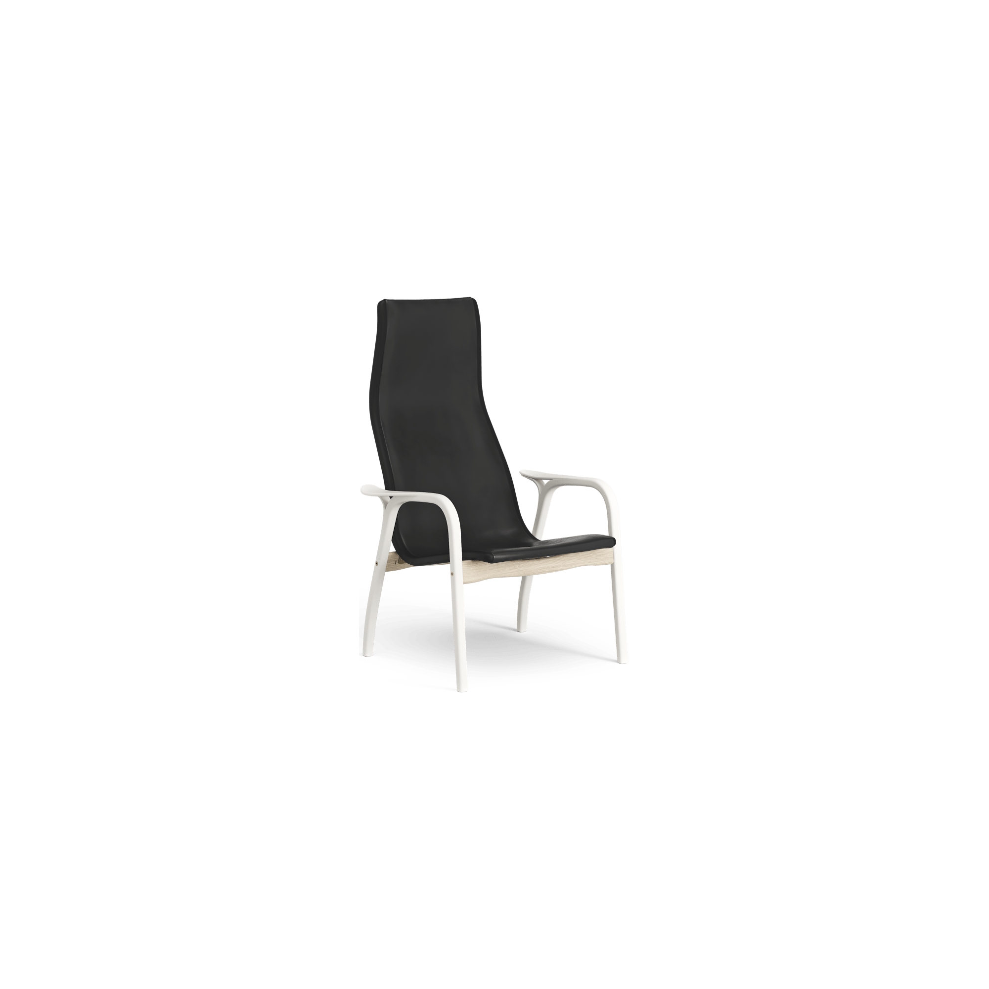 Lamino Duality Limited Edition Armchair - White oak + Black oak + Black leather - Swedese