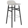 Form Barstool, wood legs – Warm grey + Black lacquered oak - Normann Copenhagen