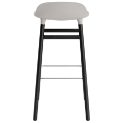 Form Barstool, wood legs – Warm grey + Black lacquered oak - Normann Copenhagen