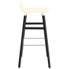 Tabouret de bar Form, pieds bois – Crème + Chêne peint en noir - Normann Copenhagen