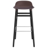 Form Barstool, wood legs – Brown + Black lacquered oak - Normann Copenhagen