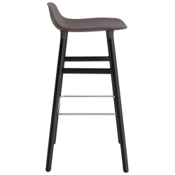 Tabouret de bar Form, pieds bois – Marron + Chêne peint en noir - Normann Copenhagen