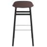 Form Barstool, wood legs – Brown + Black lacquered oak - Normann Copenhagen