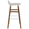 Form Barstool, wood legs – Warm grey + Walnut - Normann Copenhagen