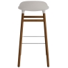 Form Barstool, wood legs – Warm grey + Walnut - Normann Copenhagen