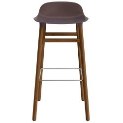 Form Barstool, wood legs – Brown + Walnut - Normann Copenhagen