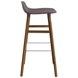 Form Barstool, wood legs – Brown + Walnut - Normann Copenhagen