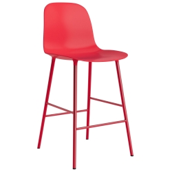 Chaise de bar Form - Rouge vif - 65 cm ou 75 cm - Normann Copenhagen