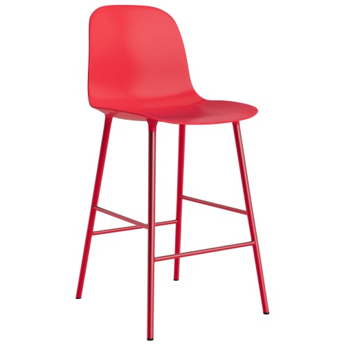 Chaise de bar Form - Rouge vif - 65 cm ou 75 cm - Normann Copenhagen