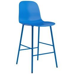 Chaise de bar Form - Bleu vif - 65 cm ou 75 cm - Normann Copenhagen