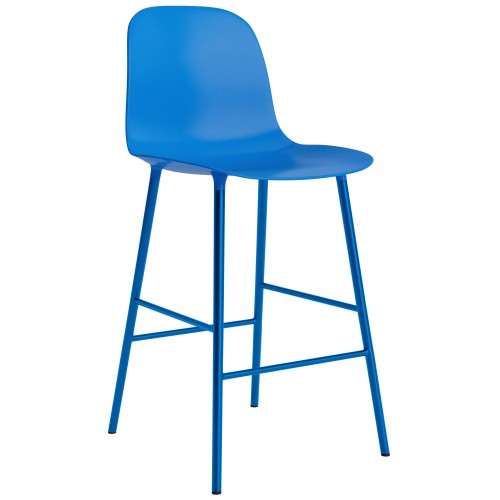 Chaise de bar Form - Bleu vif - 65 cm ou 75 cm - Normann Copenhagen