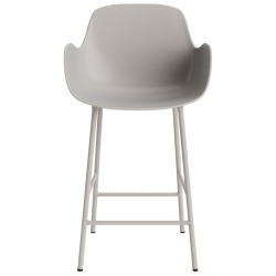 Chaise de bar avec accoudoirs Form - Gris chaud - 65 cm ou 75 cm - Normann Copenhagen