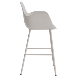 Chaise de bar avec accoudoirs Form - Gris chaud - 65 cm ou 75 cm - Normann Copenhagen