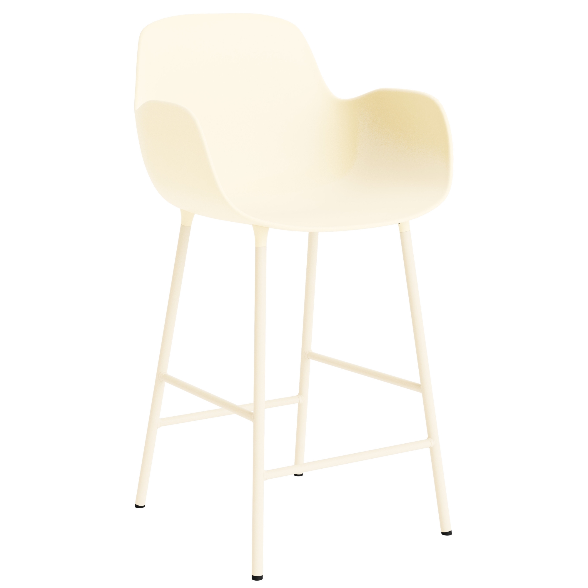 Chaise de bar avec accoudoirs Form - Crème - 65 cm ou 75 cm - Normann Copenhagen