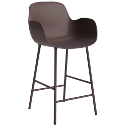 Chaise de bar avec accoudoirs Form - Marron - 65 cm ou 75 cm - Normann Copenhagen