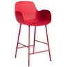 Chaise de bar avec accoudoirs Form - Rouge vif - 65 cm ou 75 cm - Normann Copenhagen