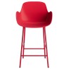 Chaise de bar avec accoudoirs Form - Rouge vif - 65 cm ou 75 cm - Normann Copenhagen