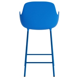 Chaise de bar avec accoudoirs Form - Bleu vif - 65 cm ou 75 cm - Normann Copenhagen