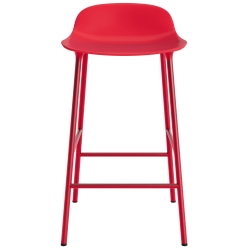 Form Barstool - Bright red - 65 cm or 75 cm - Normann Copenhagen