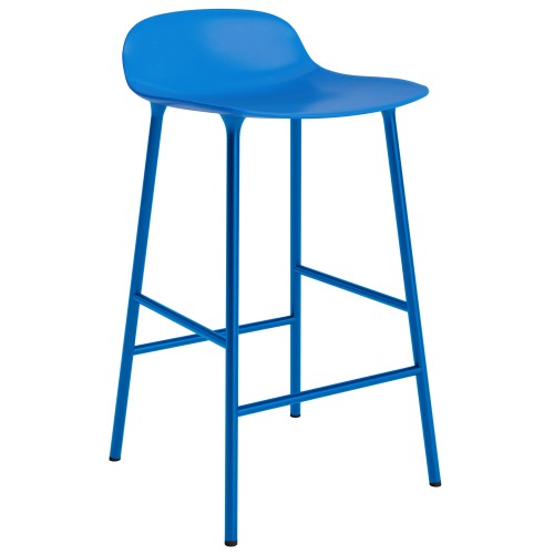 Form Barstool - Bright blue - 65 cm or 75 cm - Normann Copenhagen