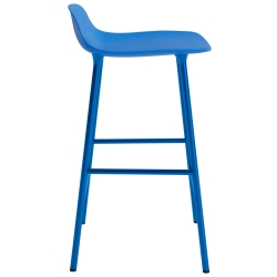 Form Barstool - Bright blue - 65 cm or 75 cm - Normann Copenhagen